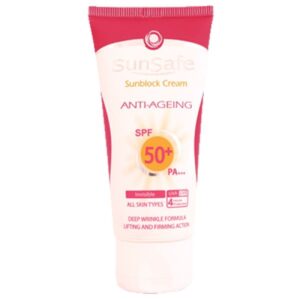 Sunsafe Écran Solaire Anti-Âge Incolore SPF50 pour Tous Types de Peaux 50 ml