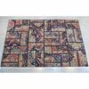 Tapis Persan Vintage Patchwork Noué à la Main Géométrique
