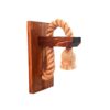 Applique murale en bois rustique avec corde de chanvre