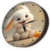 Horloge Murale en Bois pour Chambre d'Enfant Modèle Lapin