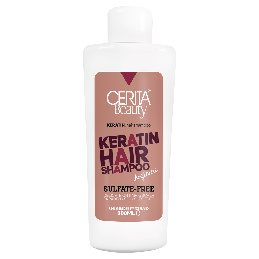 Cerita Beauty Shampooing à la Kératine - 200 ml pour des Cheveux Soyeux (x4)
