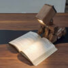 Lampe de bureau en bois fait main et réglable - Modèle Robolight