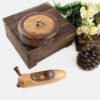 Horloge de Bureau Artisanale en Bois - Design Minimaliste