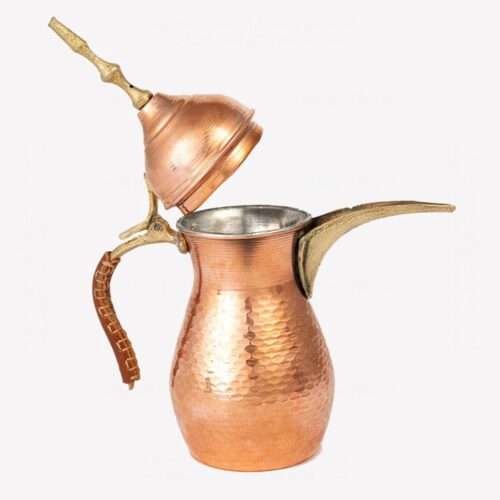 Cafetière traditionnelle arabe en cuivre Baghdadi pour préparer le Qahwa et le café arabe – Modèle Dalia