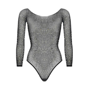 Bodysuit à manches longues pour femmes en noir – Tenue élégante pour cérémonies et fêtes