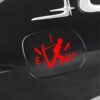Autocollant Noir - Design Jauge de Carburant en Rouge