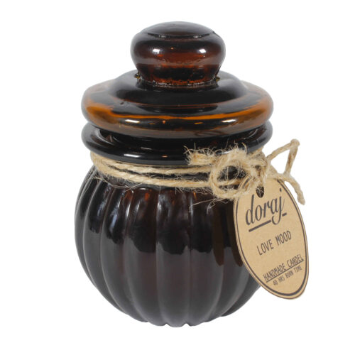 Bougie décorative en pot marron, idéale pour cadeau et décoration