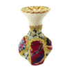 Vase en poterie décoratif fait main orné avec le design de tapis persan