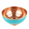 Élégance artisanale : Coupe persane en cuivre fabriquée à la main en turquoise