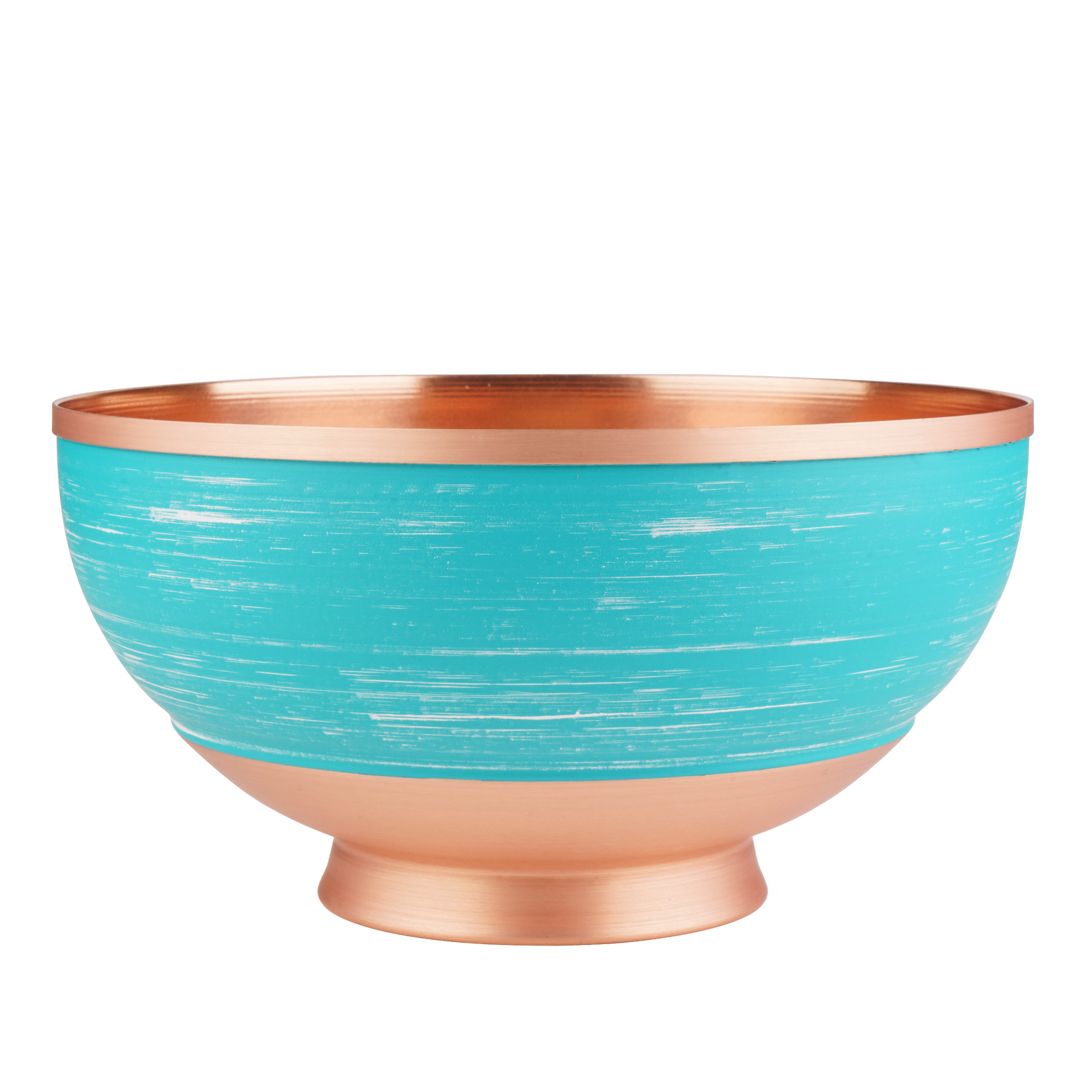 Élégance artisanale : Coupe persane en cuivre fabriquée à la main en turquoise