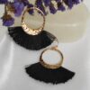 Boucles d'oreilles pendantes élégantes en macramé