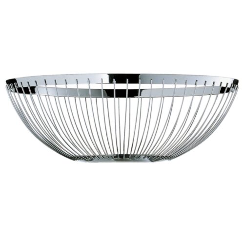 Panier à fruits en fil métallique élégant et luxe en argent