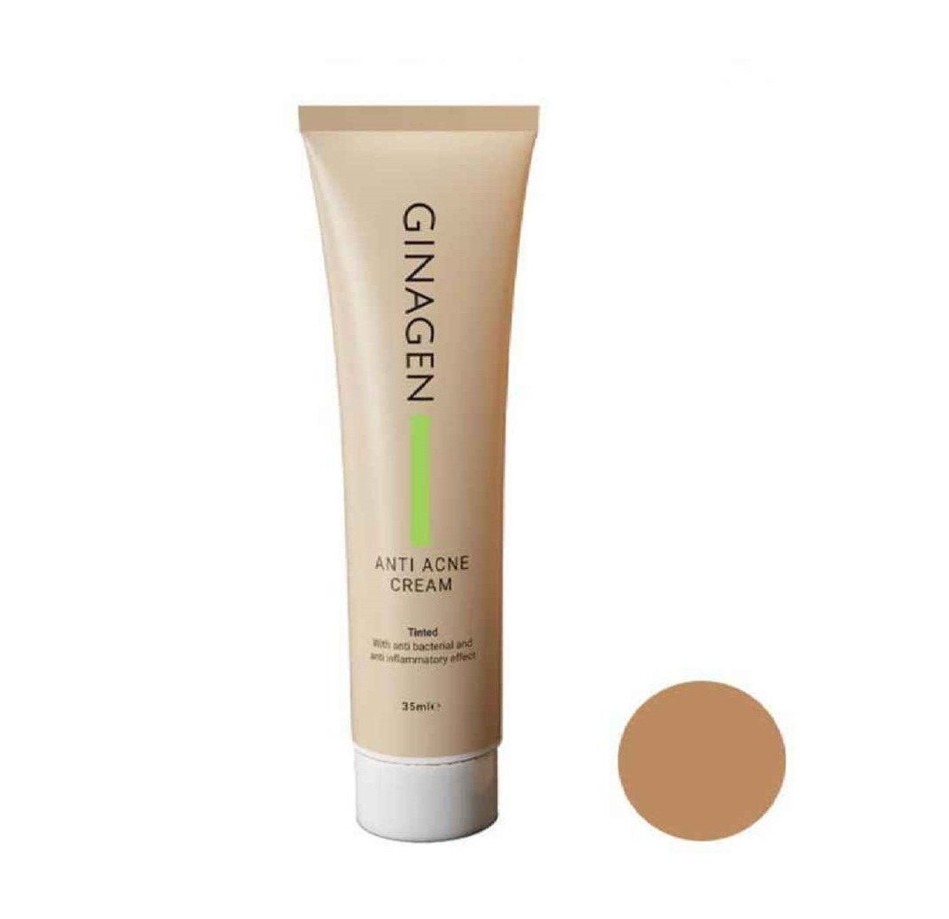 Crème Anti-Acné Teintée Ginagen 35 ml - Beige Naturel - Effet Antibactérien