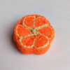 Bougie naturelle en cire d'abeille faite à la main avec design orange