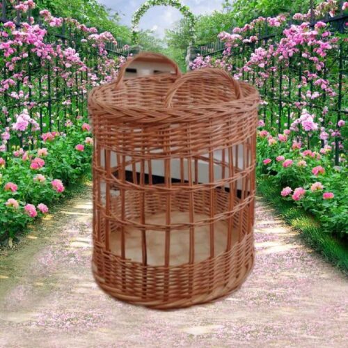 Panier en osier tissé à la main, beauté et style rustique