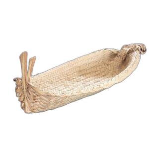 Panier en osier tissé à la main, design polyvalent avec poignées