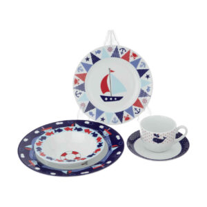 Service de repas iranien en céramique par Zarin Iran 5 pièces pour enfant – Design Bateau