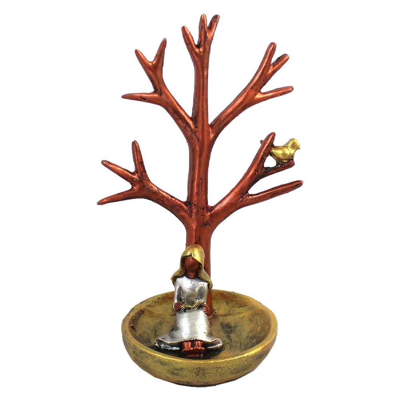 Porte-bijoux original et organisateur avec design arbre & fille