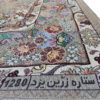 Grand tapis de sol intérieur de style persan avec design floral gris