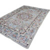 Grand tapis de sol intérieur de style persan avec design floral gris