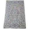 Grand tapis de sol intérieur de style persan avec design floral gris