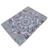Grand tapis de sol intérieur de style persan avec design floral gris