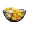 Panier à fruits en fil métallique chic et luxe en noir