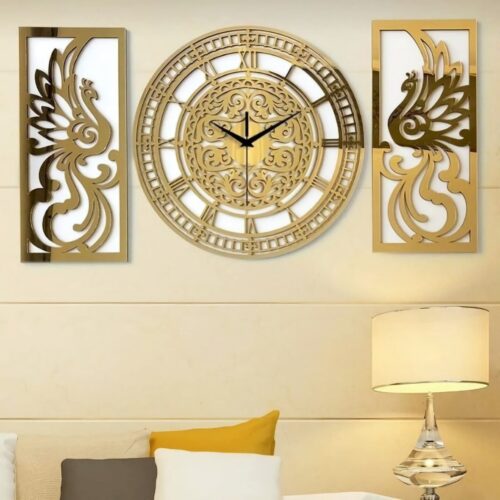 Ensemble moderne d’horloges murales en 3 pièces Simurgh