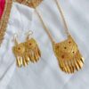 Collier en Laiton Mehak avec Boucles d'Oreilles Lux & Chic