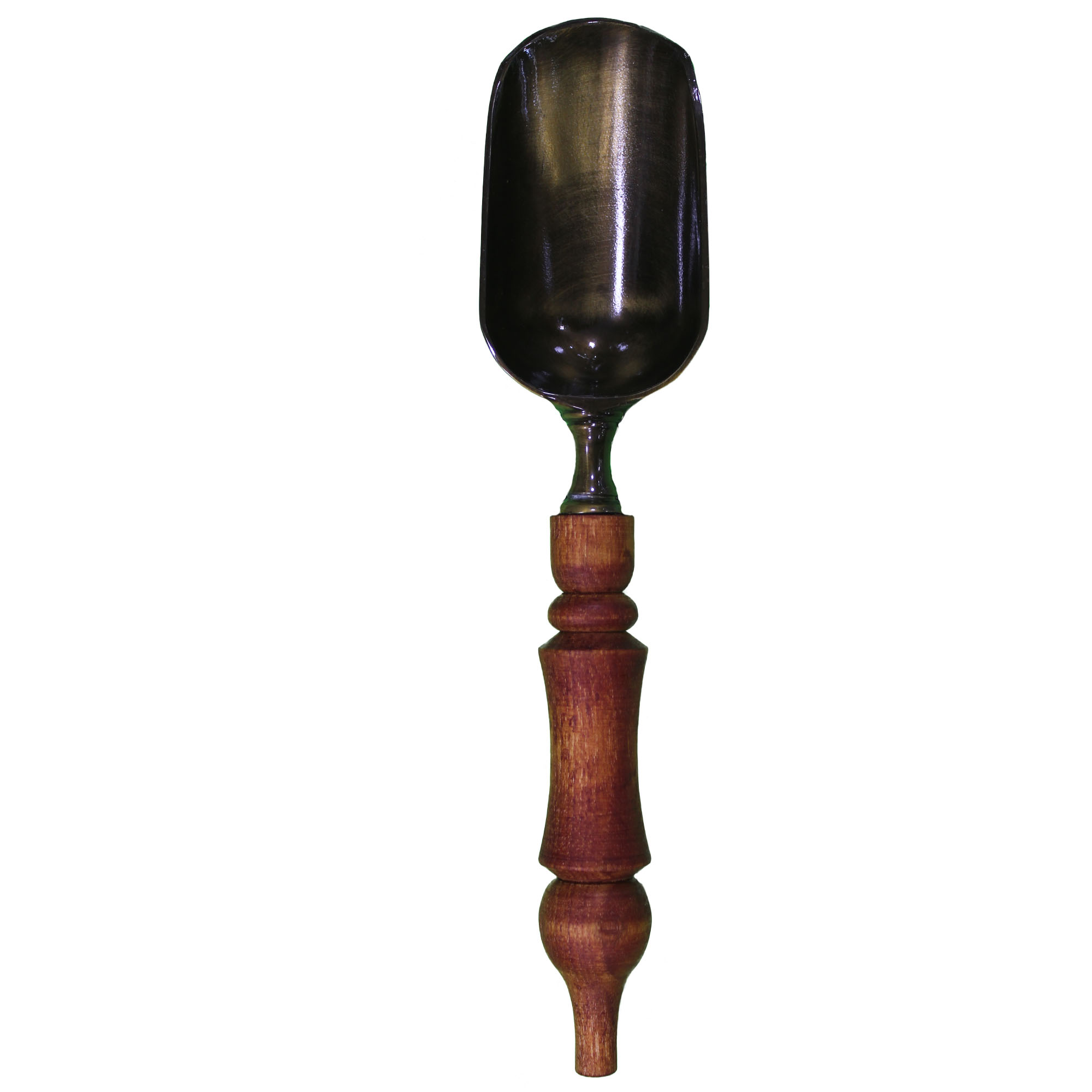 Cuillère de service à noix avec manche en bois marron