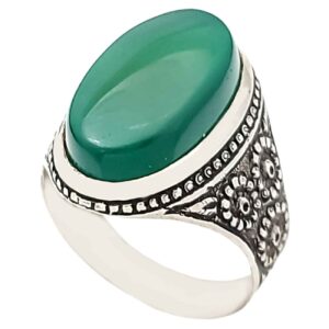 Bague en argent Agate pour homme Chic & Luxe