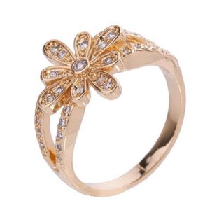 Bague en laiton persan pour femmes avec design floral