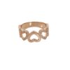 Bague en laiton pour femmes avec design en cœur