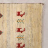 Tapis Gabbeh Persan en laine authentique tissé à la main dans le Khorasan, motifs animaliers et d'arbres