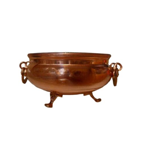 Coupe persane en cuivre martelé et fabriqué à la main, style sur pied
