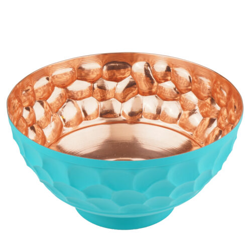 Coupe persane en cuivre fabriquée à la main en turquoise