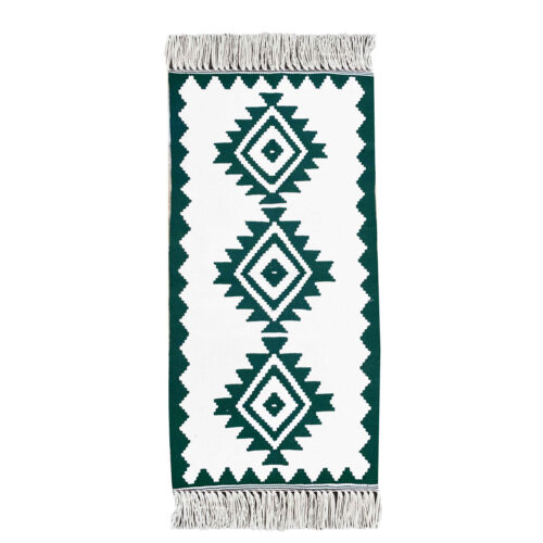 Tapis Kilim Qashqai Persan authentique tissé à la main à Ardabil, géométrique blanc