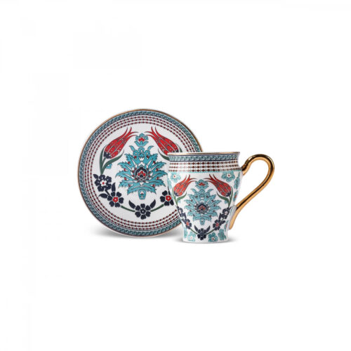 Service à thé artistique en porcelaine chef-d’œuvre – Service de thé de luxe fait main