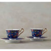 Ensemble de thé et café en porcelaine persane en bleu marine