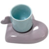 Service à thé artistique en porcelaine 6 pièces turquoise – Collection colorée et vibrante pour la maison et cadeau