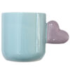 Service à thé artistique en porcelaine 6 pièces turquoise – Collection colorée et vibrante pour la maison et cadeau