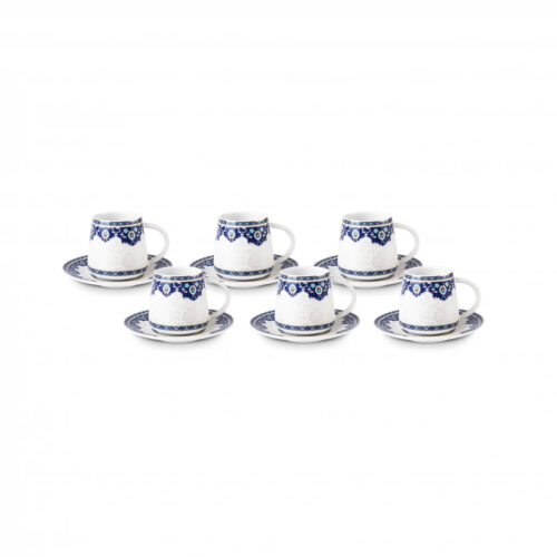 Service à thé artistique en porcelaine avec motif géométrique – Élégance moderne et stylée