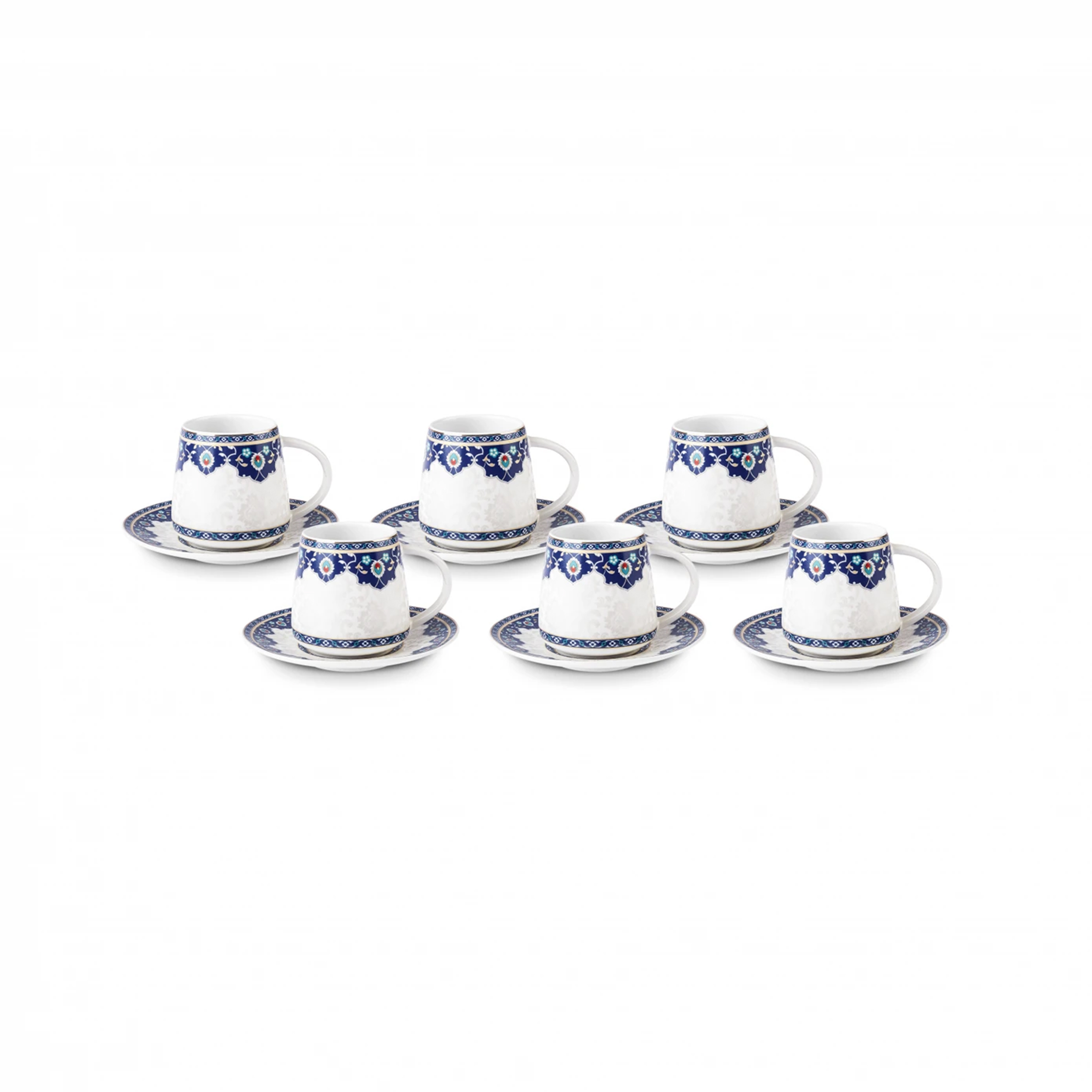 Service à thé artistique en porcelaine avec motif géométrique – Élégance moderne et stylée