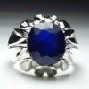 Bague en argent avec rubis persan faite à la main pour hommes Chic & Lux