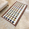Tapis Kilim Persan en laine tissé à la main, géométrique blanc à Ardabil