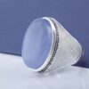 Bague en argent Aqeeq yéménite persane pour hommes