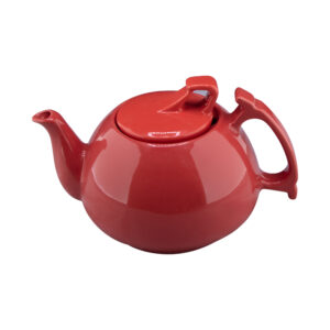 Théière de service en porcelaine chic et luxe en rouge