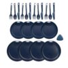Ensemble de Vaisselle et Couverts Portable pour Camping - 4 Personnes