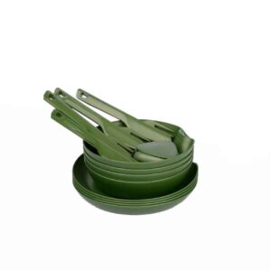 Ensemble de Vaisselle et Couverts Portable pour Camping – 4 Personnes