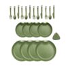 Ensemble de Vaisselle et Couverts Portable pour Camping - 4 Personnes